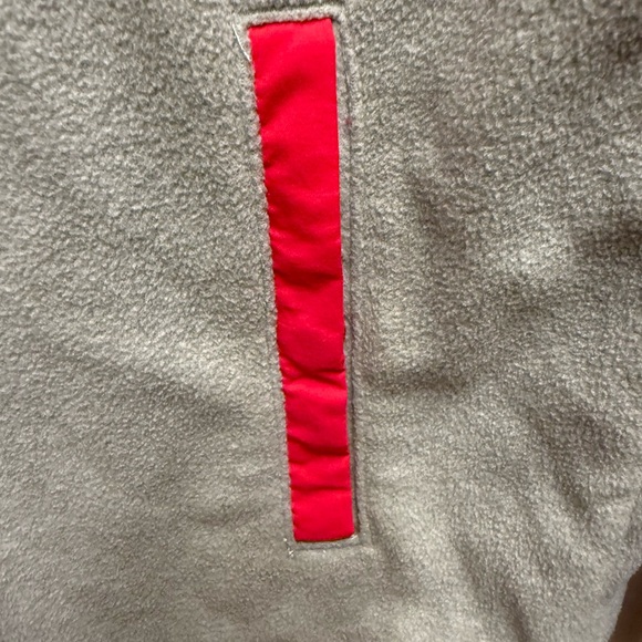 Columbia 1/4 Snap Fleece Pullover Jacket Womens Size M Gray Pink Trim Sweatshirt - Picture 6 of 12